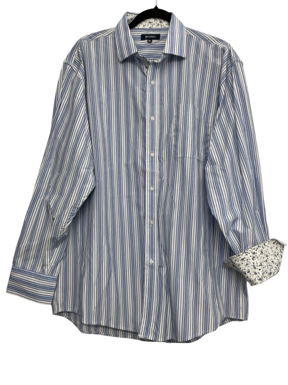 Bogari Dress Shirt with Floral Flip Cuff size XL